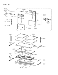 Refrigerator Room Diagram and Parts List for 11173029120  Kenmore Refrigerator