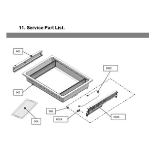 Pldm 4 Diagram and Parts List for 11172795120  Kenmore Refrigerator