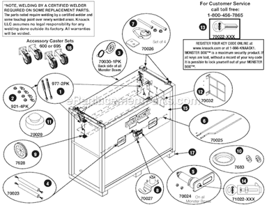 Part Location Diagram of 977-2PK Knaack Gas Springs