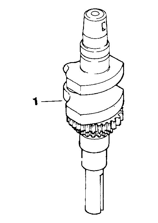 Crankshaft Diagram and Parts List for  Kohler Engine