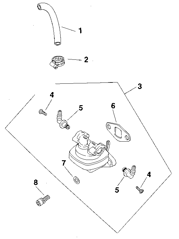 Fuel pump - group 14 Diagram and Parts List for  Kohler Engine