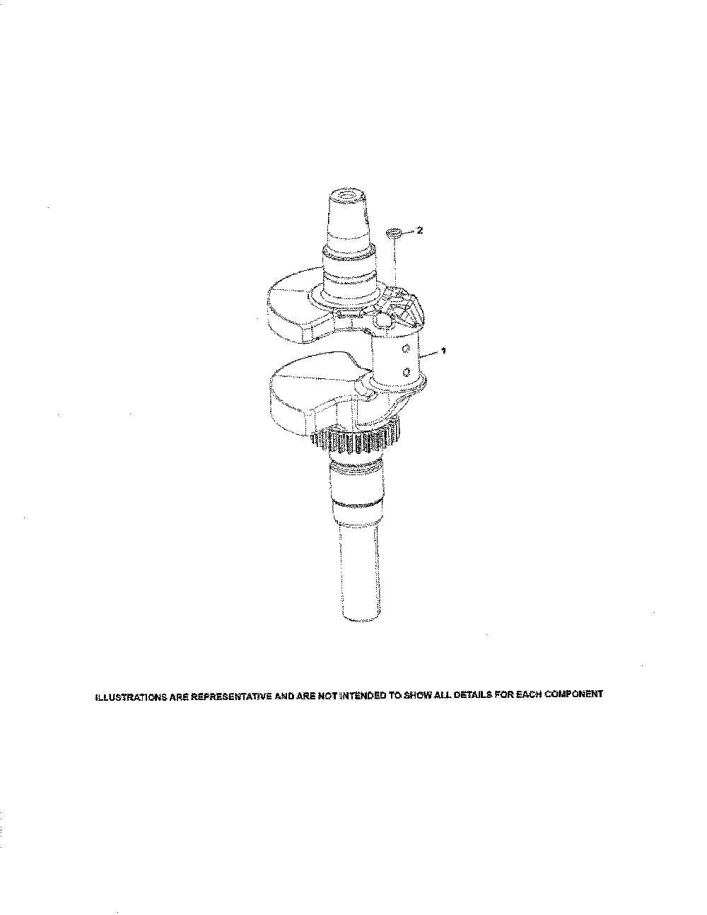 Crankshaft Diagram and Parts List for  Kohler Engine