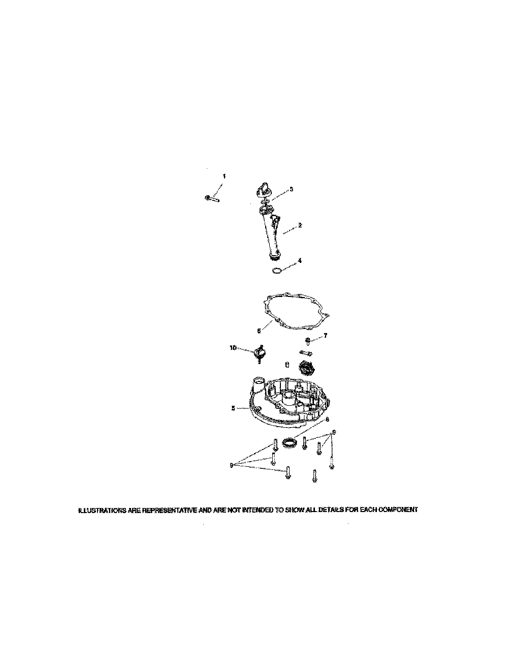 Lubrication Diagram and Parts List for  Kohler Engine