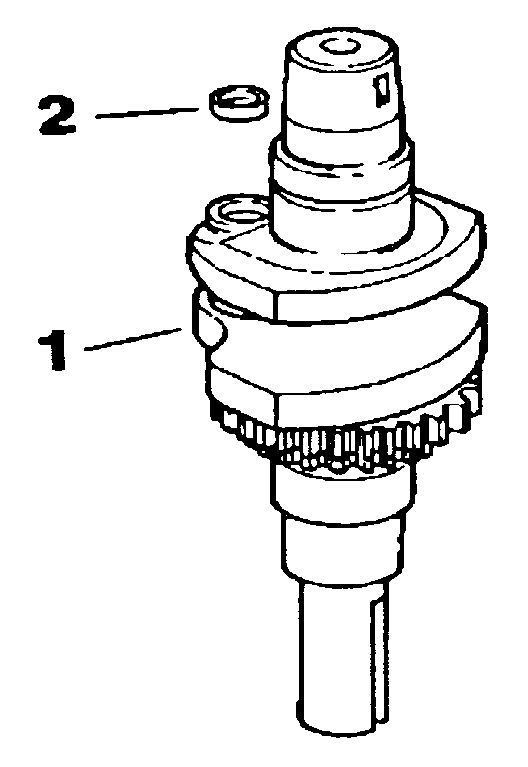 Crankshaft Diagram and Parts List for  Kohler Engine