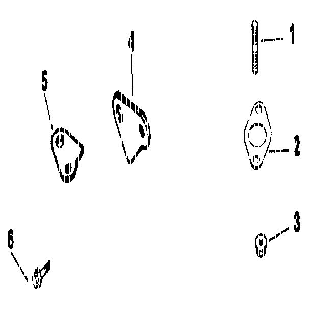 Exhaust Diagram and Parts List for  Kohler Engine