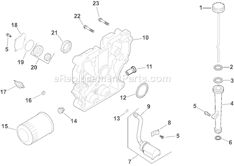 Page K Diagram and Parts List for  Kohler Engine