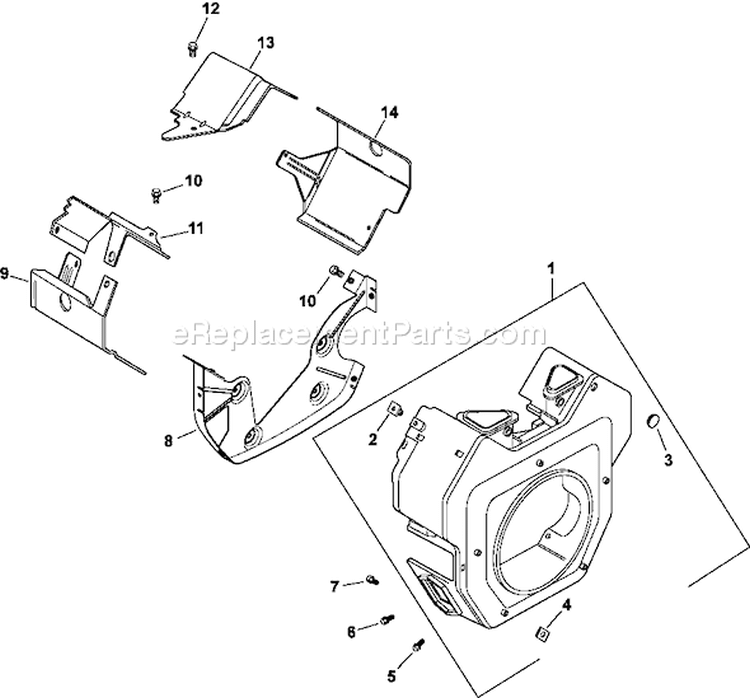 Page B Diagram and Parts List for  Kohler Engine