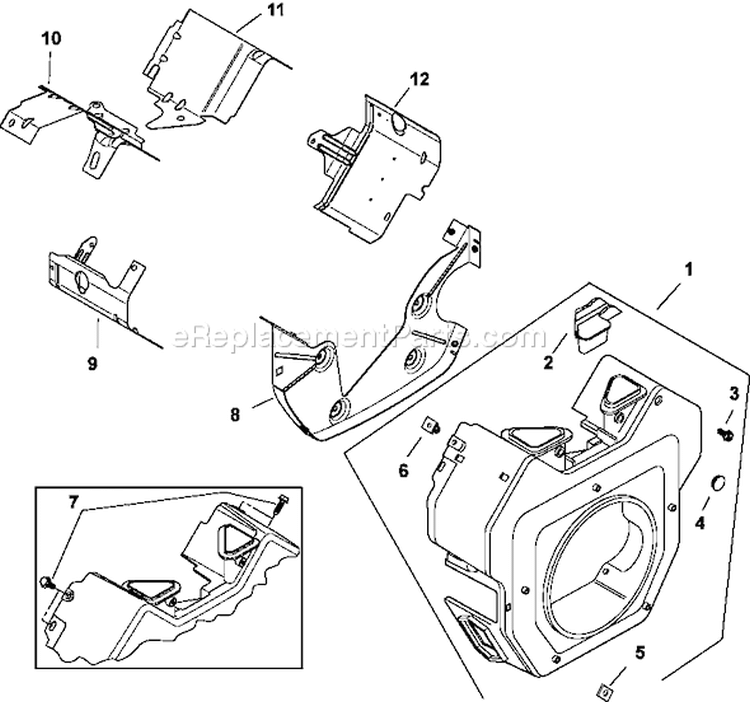 Page B Diagram and Parts List for  Kohler Engine