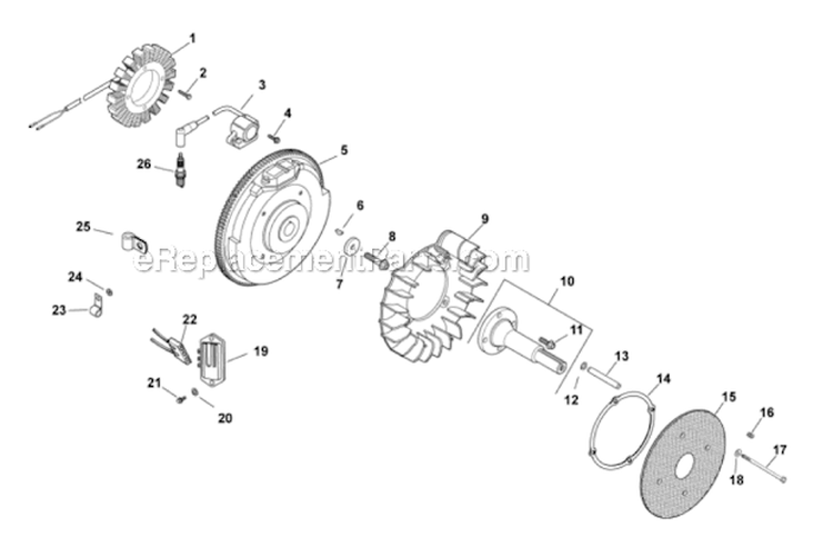 IgnitionElectrical 5-24-400 Diagram and Parts List for  Kohler Engine