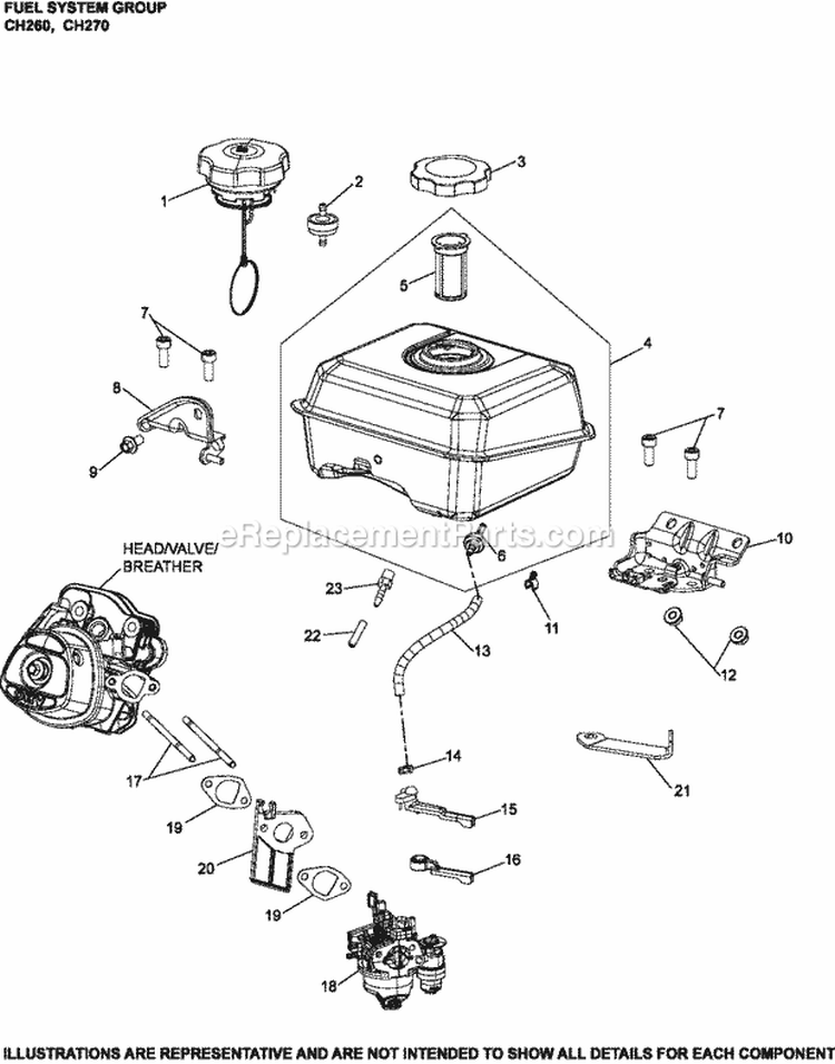 Page G Diagram and Parts List for  Kohler Engine