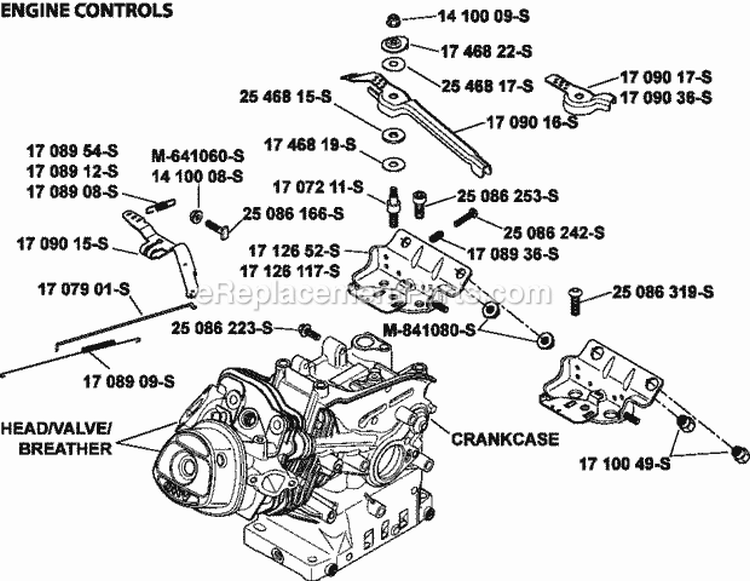 Page F Diagram and Parts List for  Kohler Engine