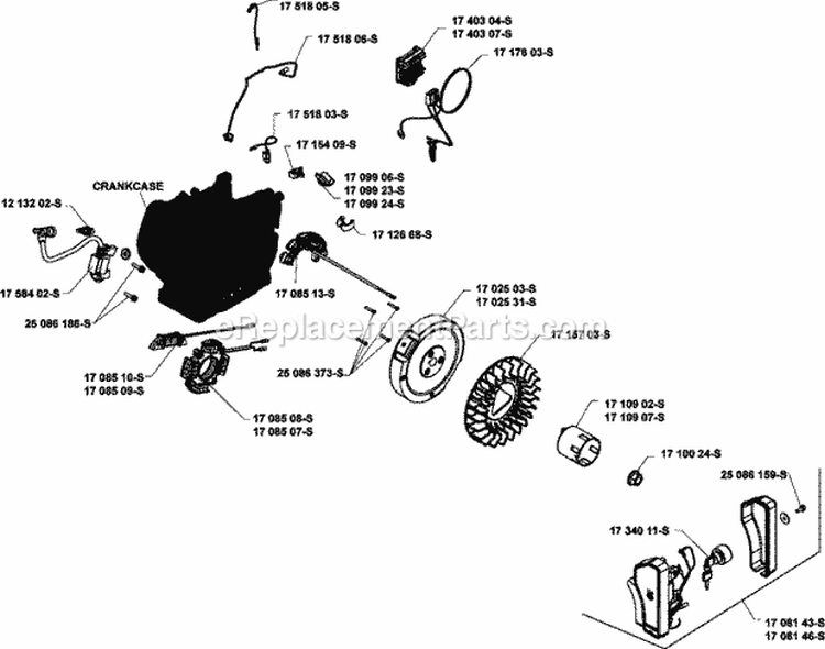 Page J Diagram and Parts List for  Kohler Engine