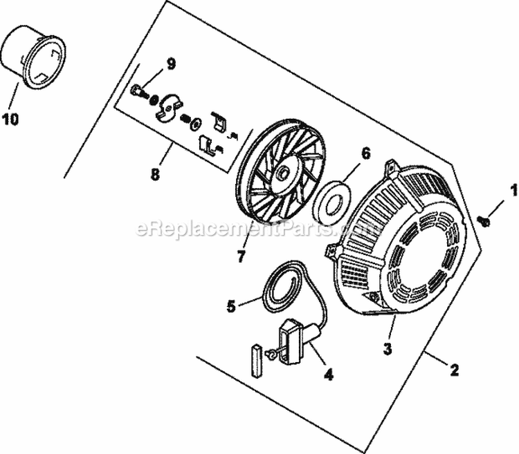 Page L Diagram and Parts List for  Kohler Engine