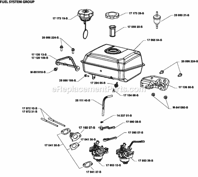 Page H Diagram and Parts List for  Kohler Engine