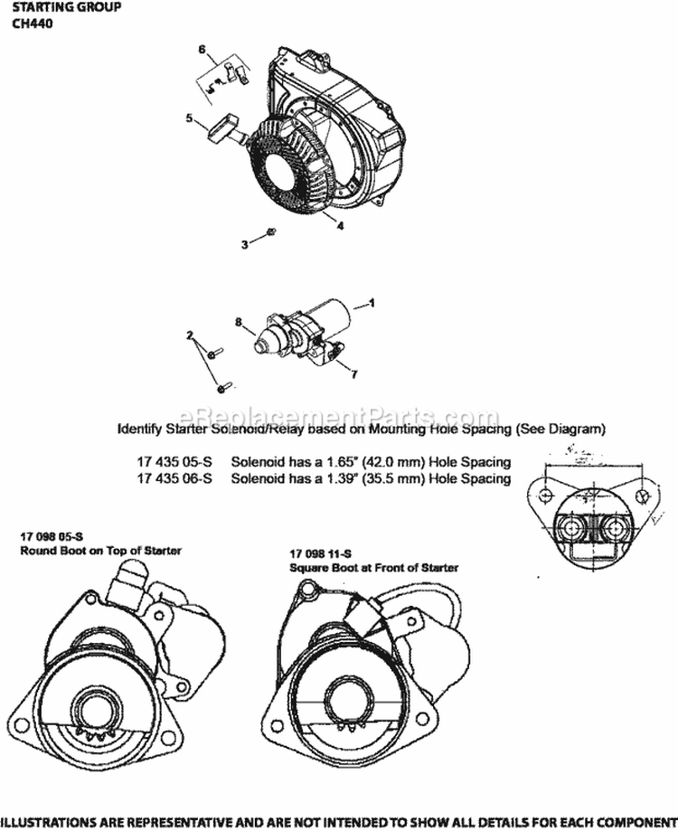 Page M Diagram and Parts List for  Kohler Engine
