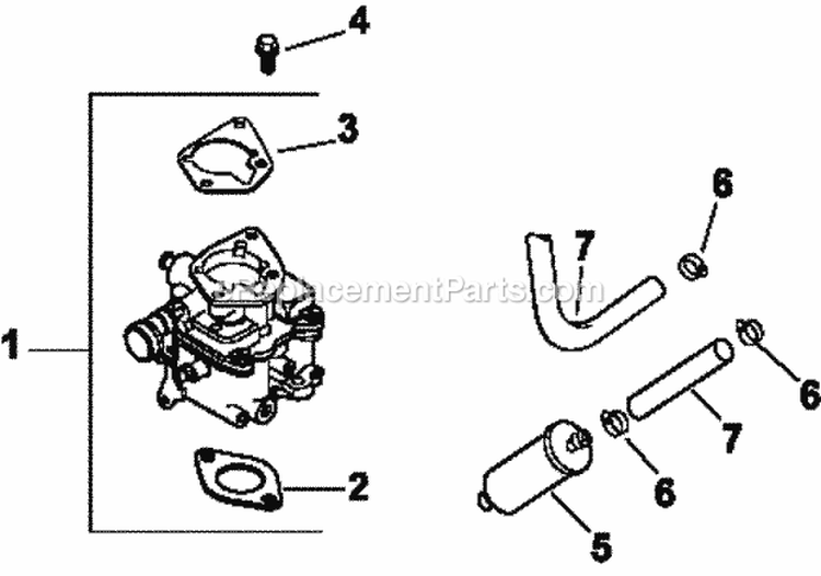 Page G Diagram and Parts List for  Kohler Engine