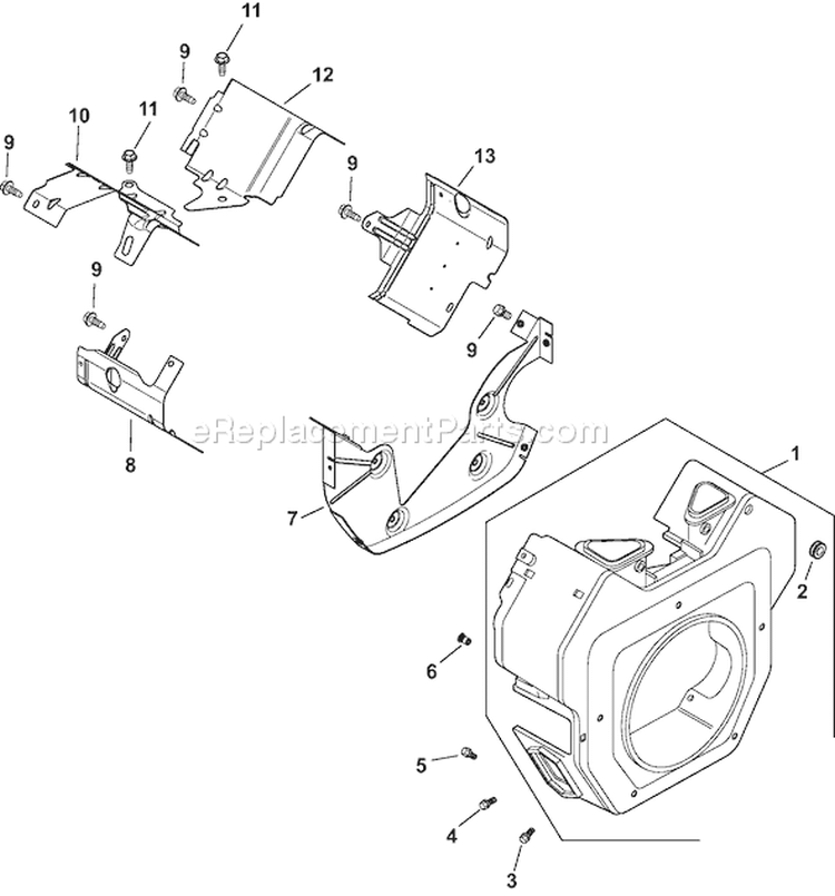 Page B Diagram and Parts List for  Kohler Engine