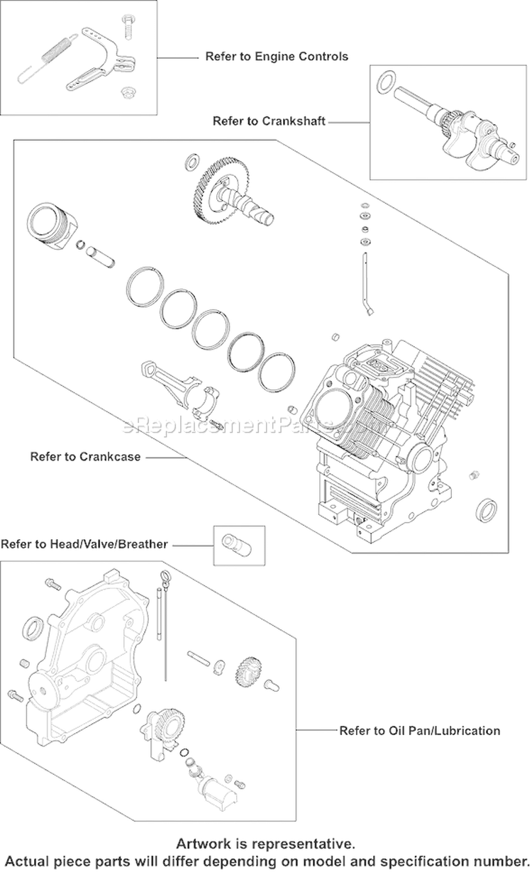 Page J Diagram and Parts List for  Kohler Engine