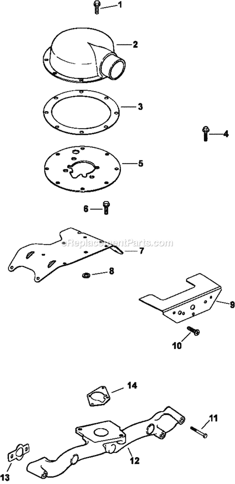 Page B Diagram and Parts List for  Kohler Engine