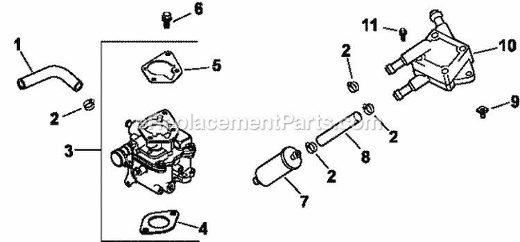 Page I Diagram and Parts List for  Kohler Engine