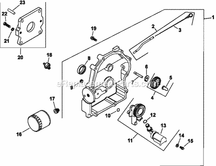 Page L Diagram and Parts List for  Kohler Engine