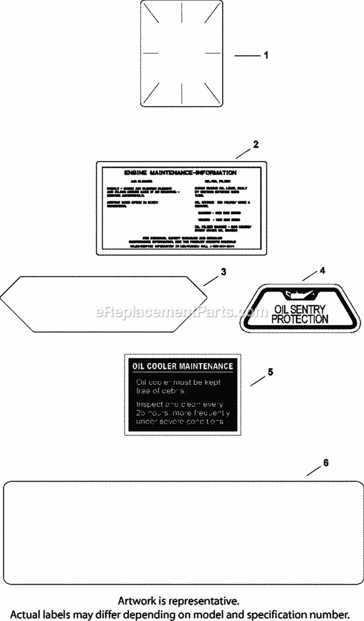 Page F Diagram and Parts List for  Kohler Engine
