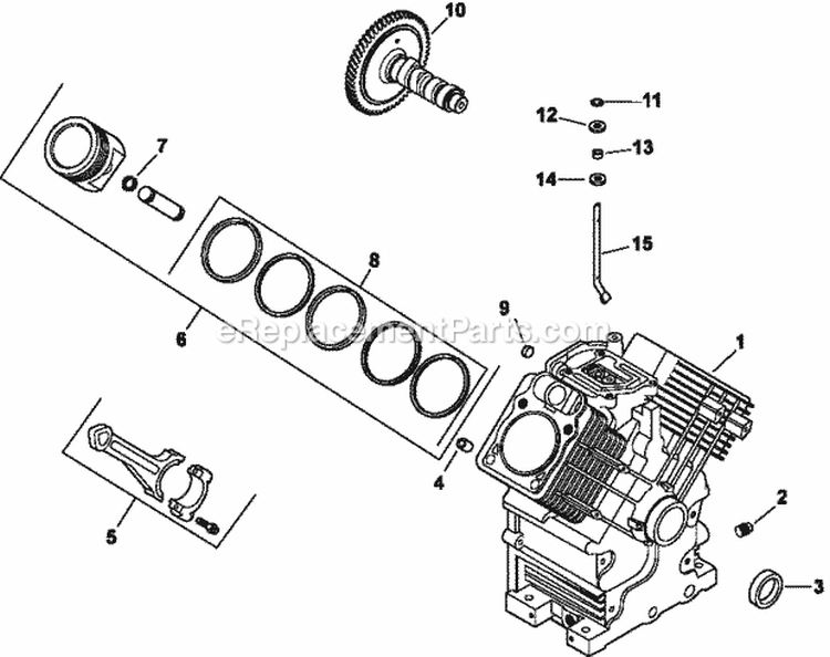 Page D Diagram and Parts List for  Kohler Engine