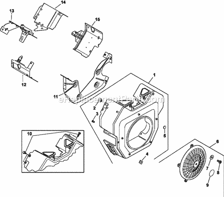 Page B Diagram and Parts List for  Kohler Engine