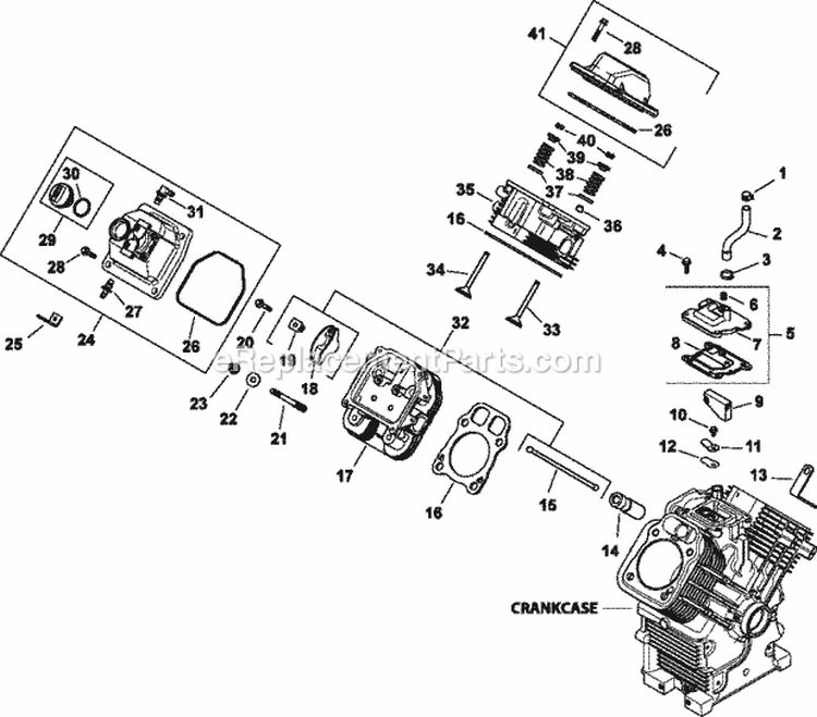 Page F Diagram and Parts List for  Kohler Engine