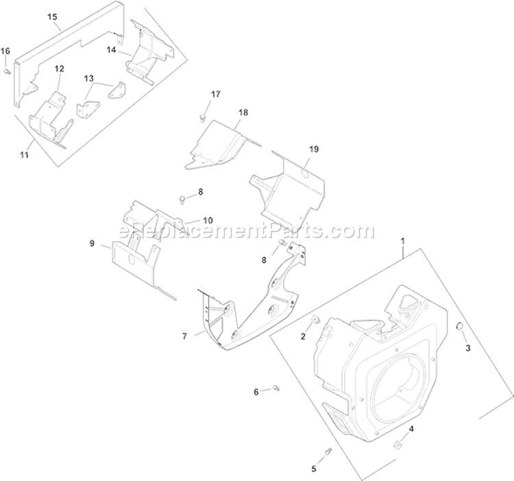 Page B Diagram and Parts List for  Kohler Engine