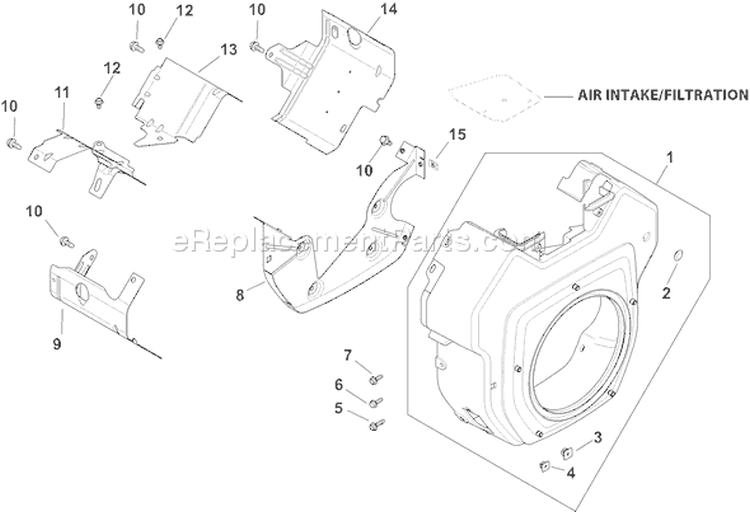 Page B Diagram and Parts List for  Kohler Engine