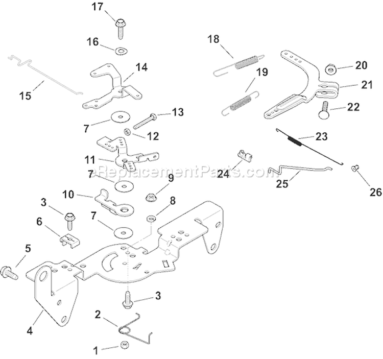 Page F Diagram and Parts List for  Kohler Engine