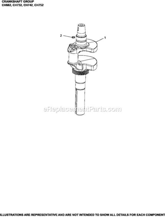 Crankshaft_Group_1-24-_76_Ch682-752 Diagram and Parts List for  Kohler Engine
