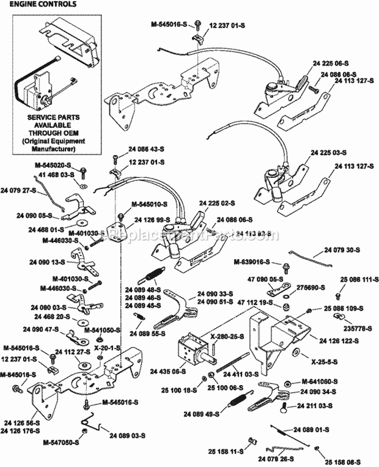 Page F Diagram and Parts List for  Kohler Engine