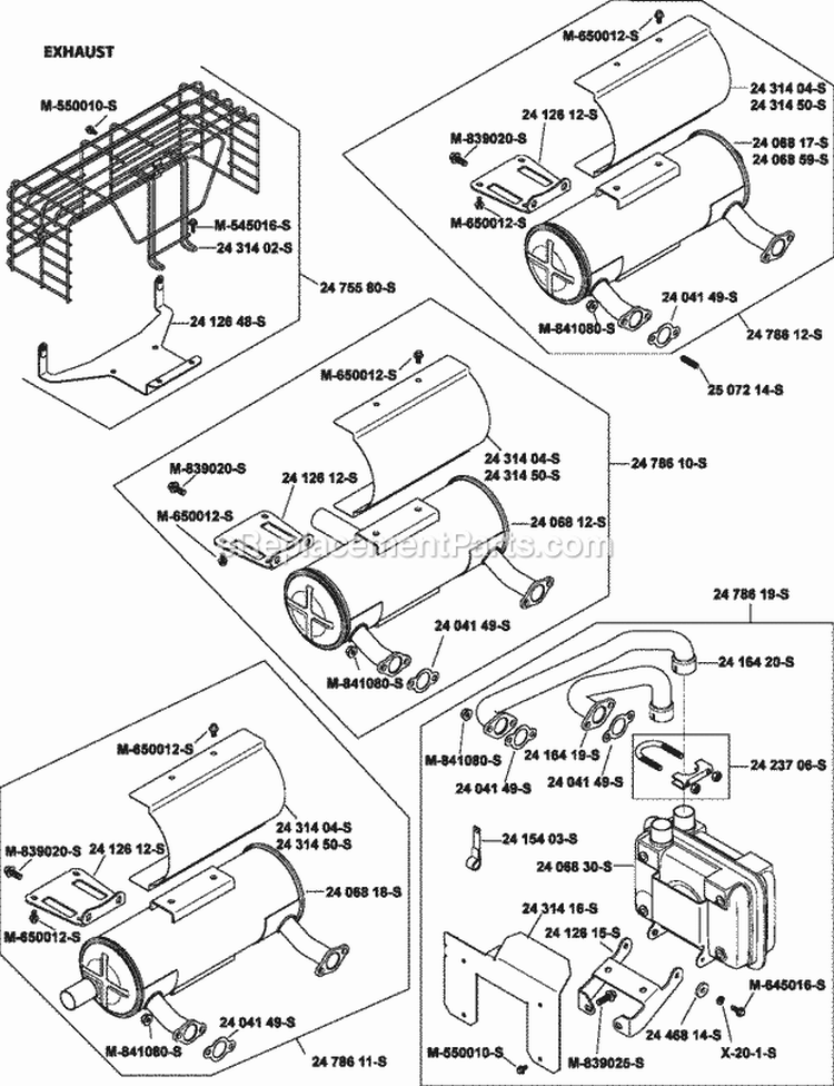 Page G Diagram and Parts List for  Kohler Engine
