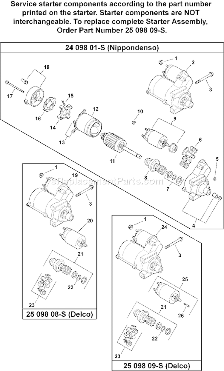 Page M Diagram and Parts List for  Kohler
