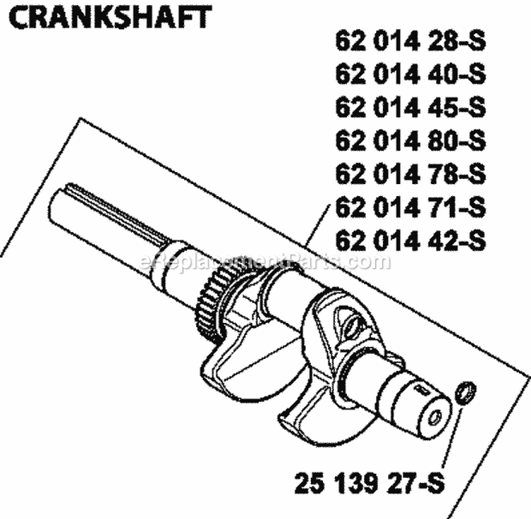 Page D Diagram and Parts List for  Kohler Engine