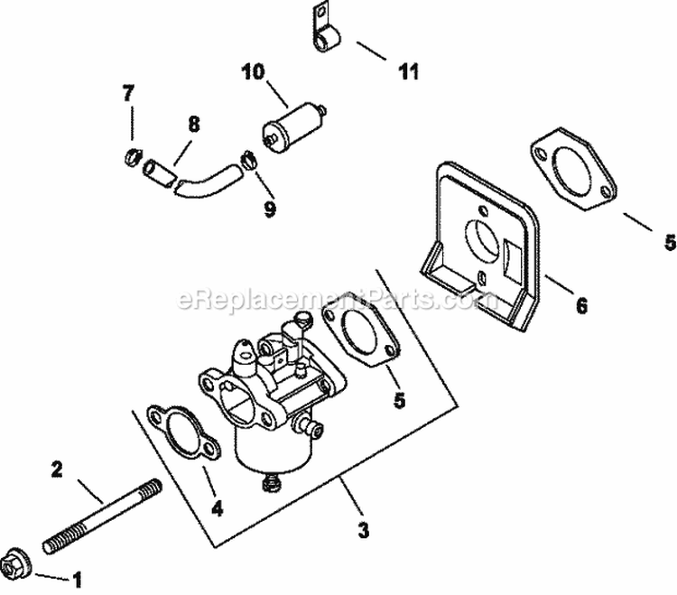 Page H Diagram and Parts List for  Kohler Engine