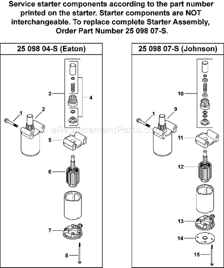Page M Diagram and Parts List for  Kohler Engine
