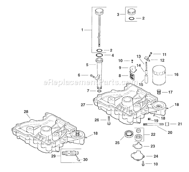 Page L Diagram and Parts List for  Kohler Engine