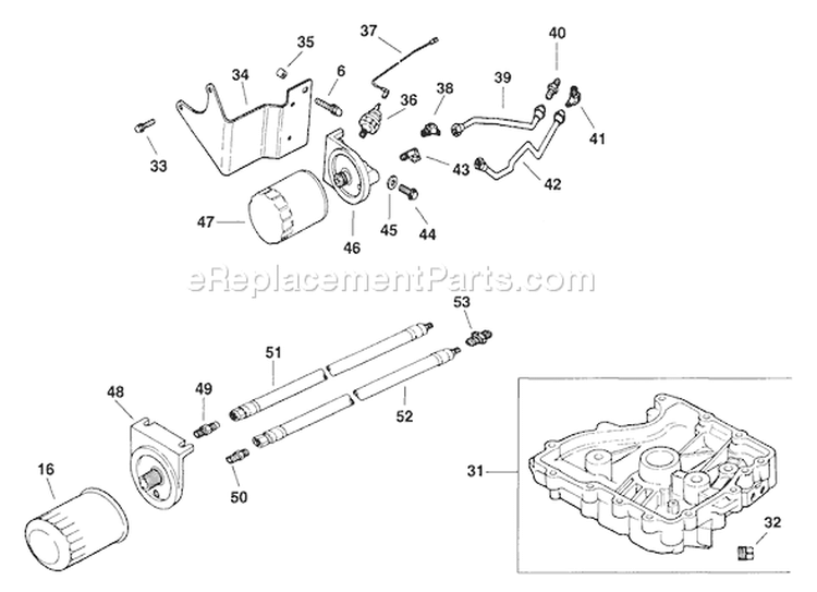 Page M Diagram and Parts List for  Kohler Engine