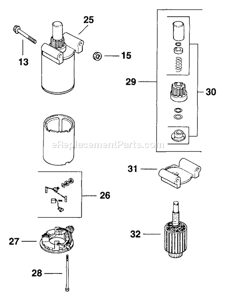 Page N Diagram and Parts List for  Kohler Engine