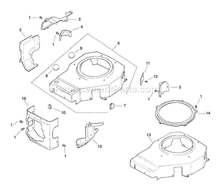Page B Diagram and Parts List for  Kohler Engine