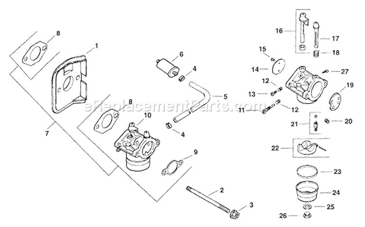 Page G Diagram and Parts List for  Kohler Engine