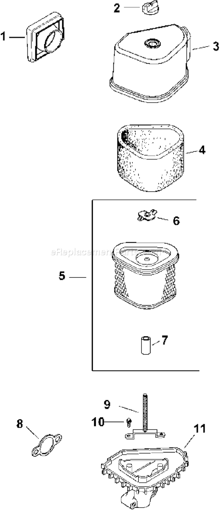 Page A Diagram and Parts List for  Kohler Engine