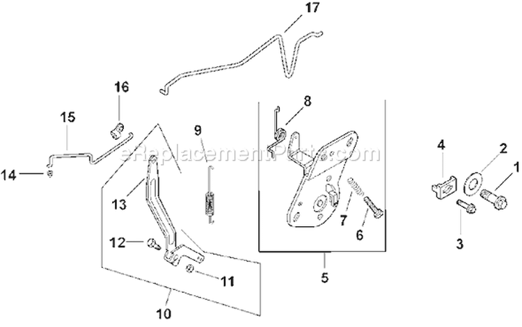 Page F Diagram and Parts List for  Kohler Engine