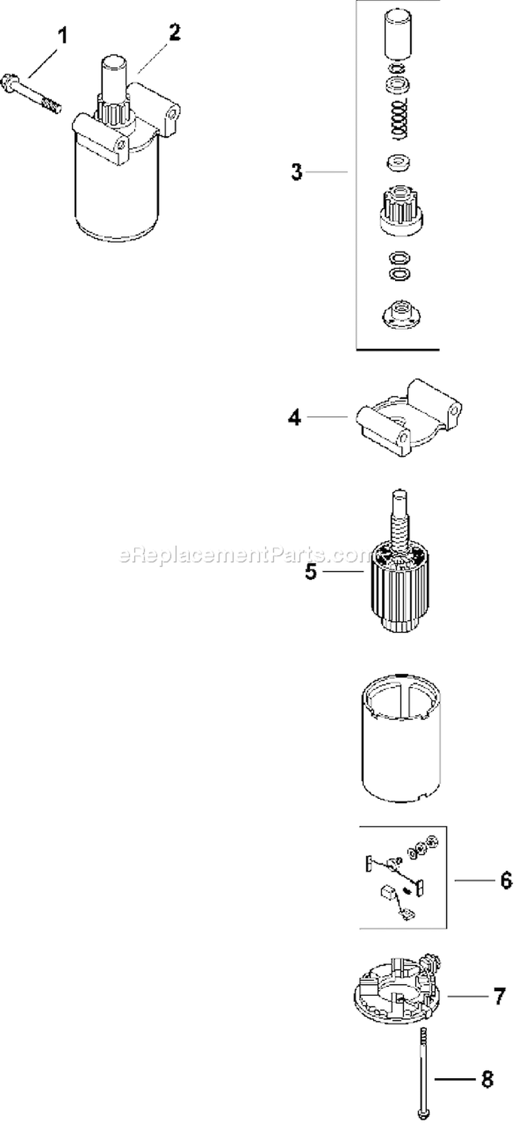 Page M Diagram and Parts List for  Kohler Engine