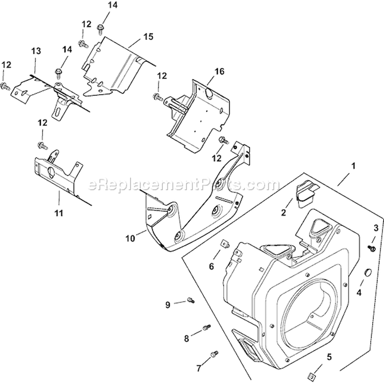 Page B Diagram and Parts List for  Kohler Engine