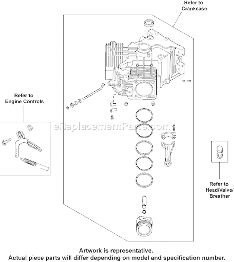 Page J Diagram and Parts List for  Kohler Engine
