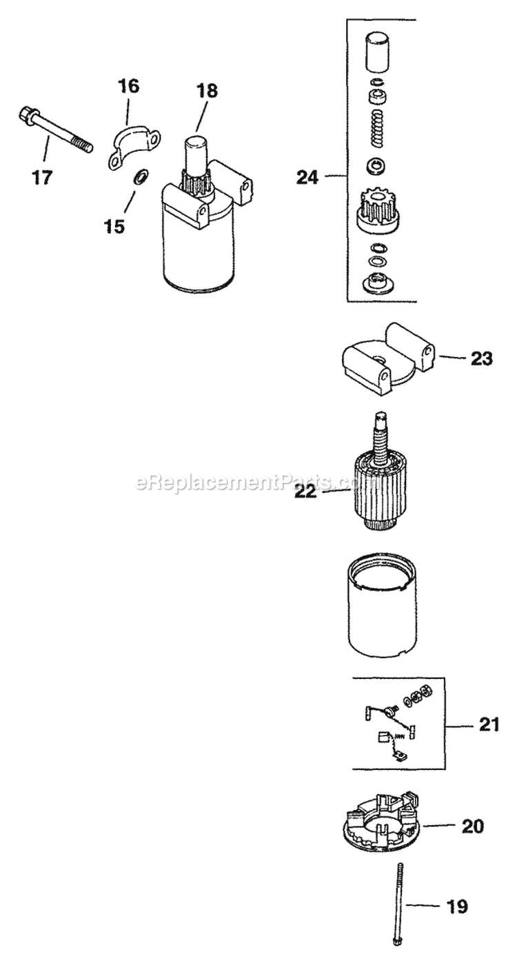 Page P Diagram and Parts List for  Kohler Engine